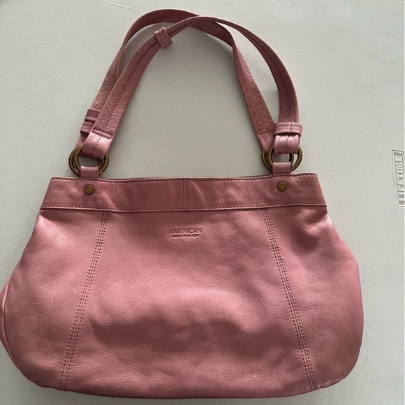 American Leather Co. Java Double Handle Shopper Pink - Picture 1 of 16